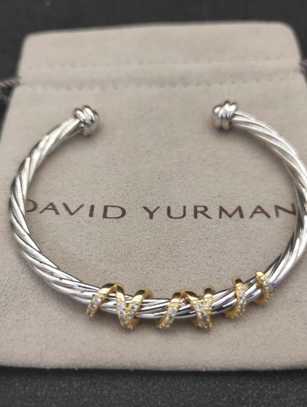 ❤️ David Yurman Cable Classics Collection: Two-Tone Diamond Wrap Bracelet